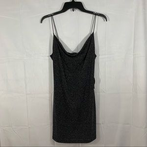 Popular basics  NWT black shimmer dress L